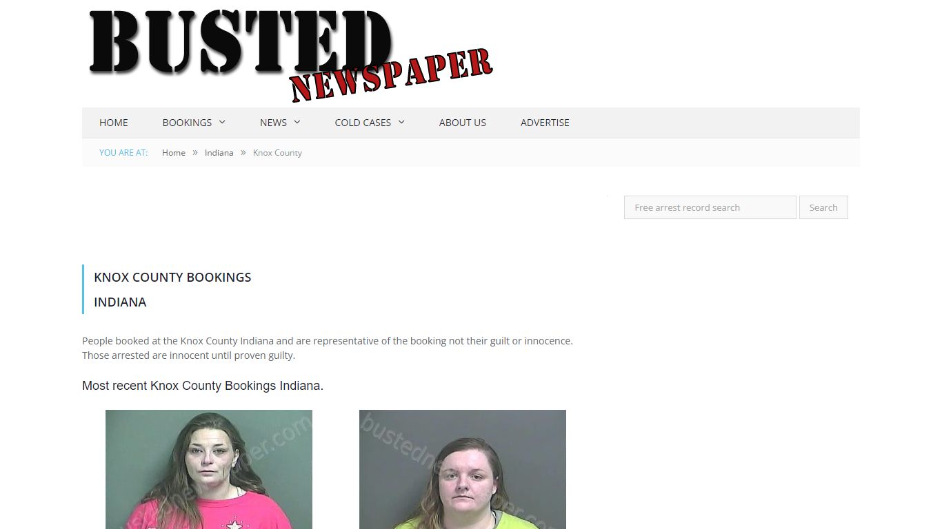 Knox County, IN Mugshots - BUSTEDNEWSPAPER.COM